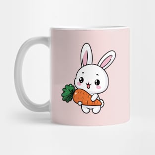 Cute Bunny holding a carrot Art Mug